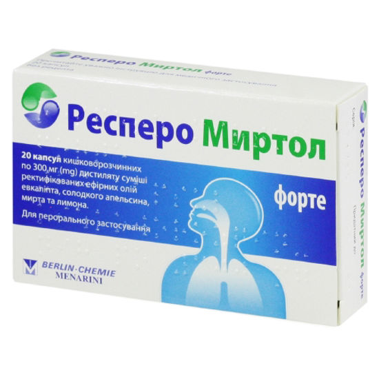 Респеро миртол форте капсули кишковорозчинні 300 мг №20 (10Х2)